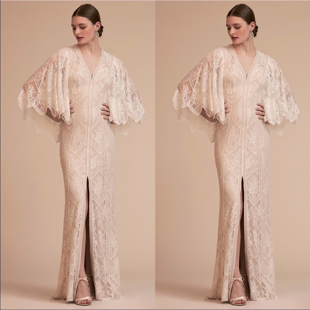 💍 BHLDN Tadashi Shoji Lorene Wedding Dress size 0 Worn Once 🤩